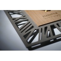 Nástenné hodiny loft piccolo štvorcové 30cm, dub- šedá z219b
